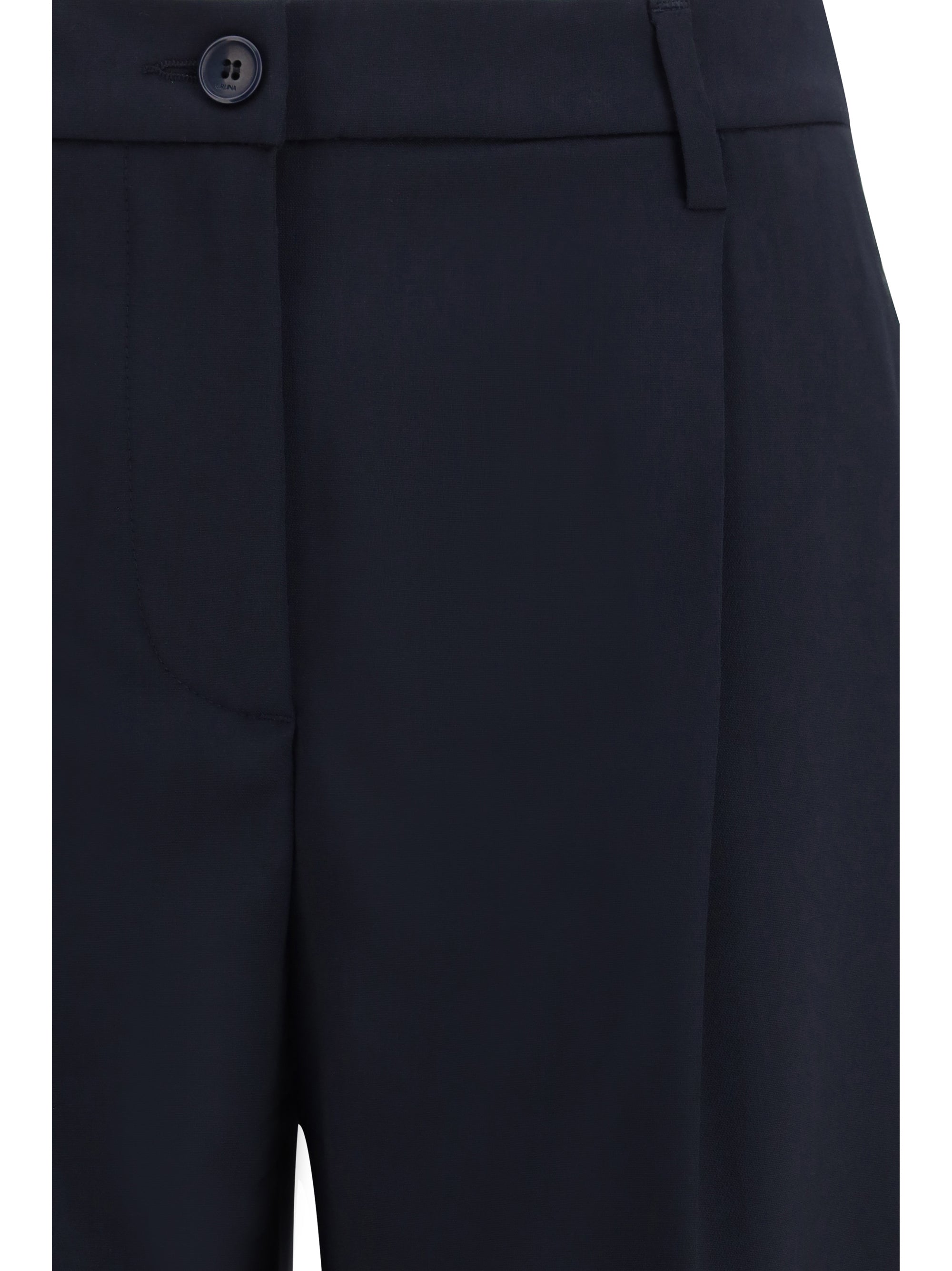 wide-leg virgin wool pants