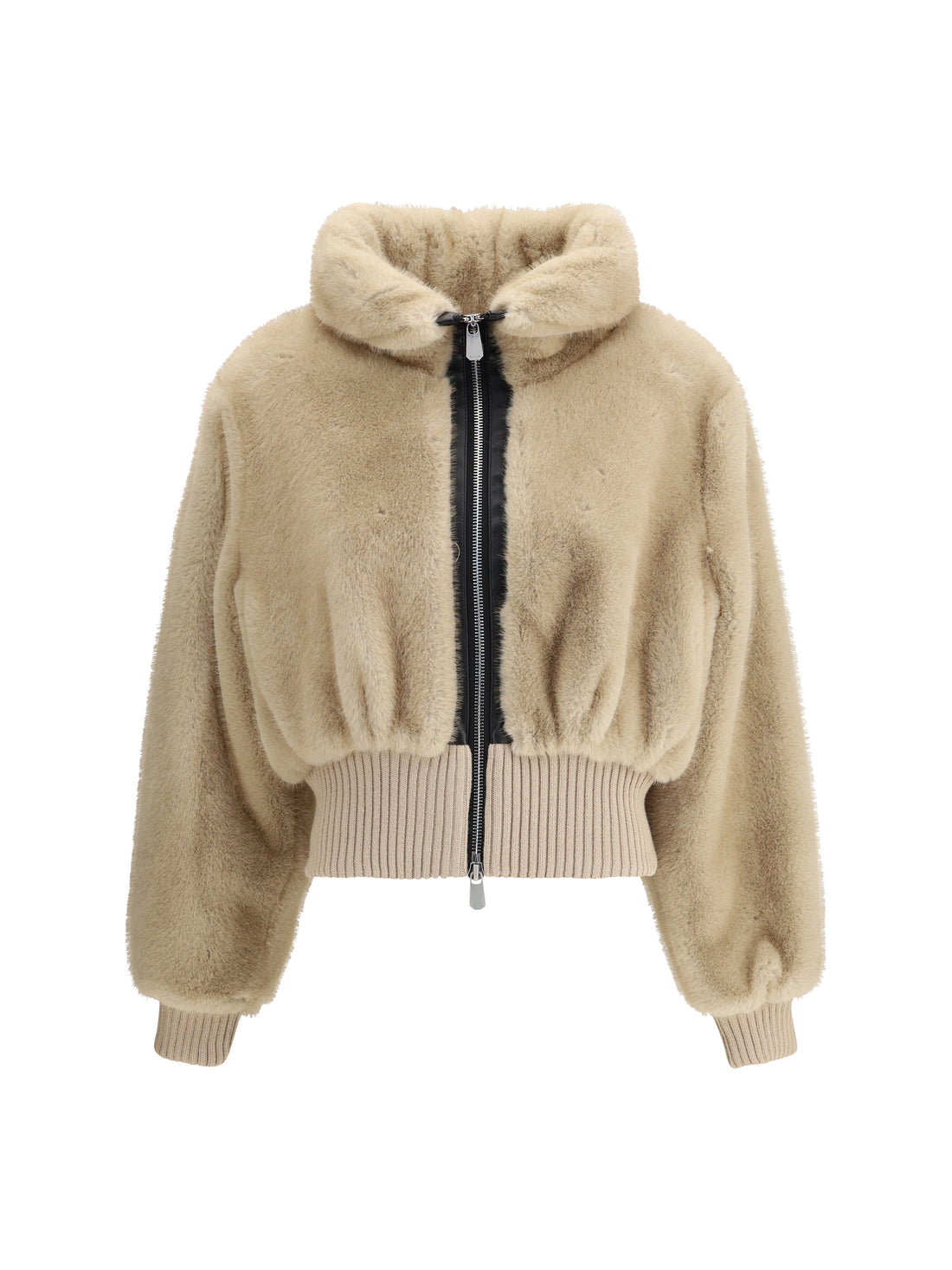 PINKO 40 faux fur bomber jacket