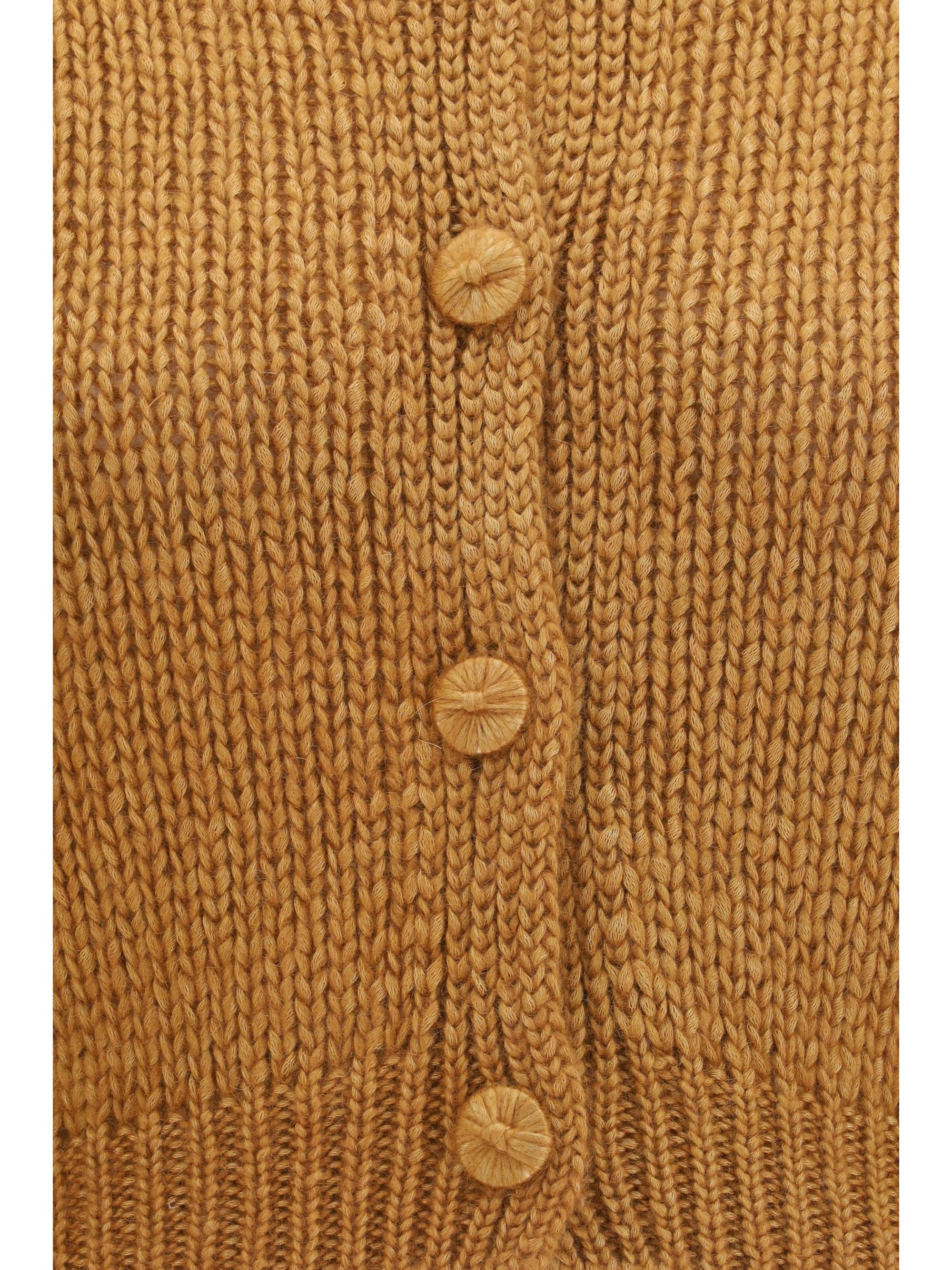 chunky knit cardigan with buttons