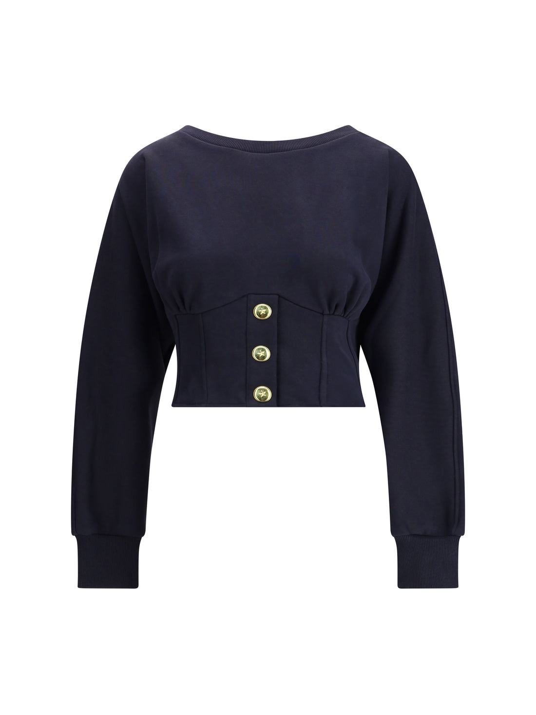 PINKO L cotton sweatshirt with corset detail 