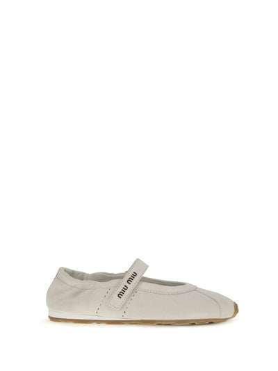 MIU MIU 38 plume suede ballerinas