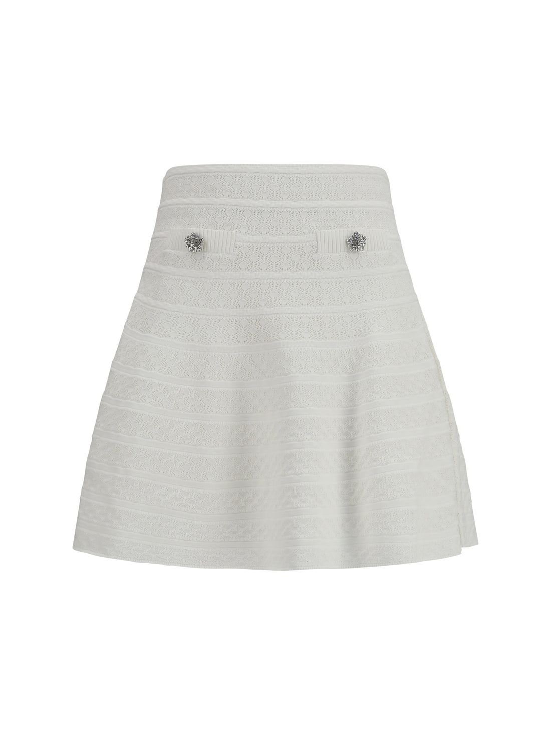 SELF-PORTRAIT M pointelle knit mini skirt