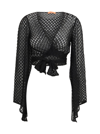 MISSONI 42 wrap top in lamé viscose