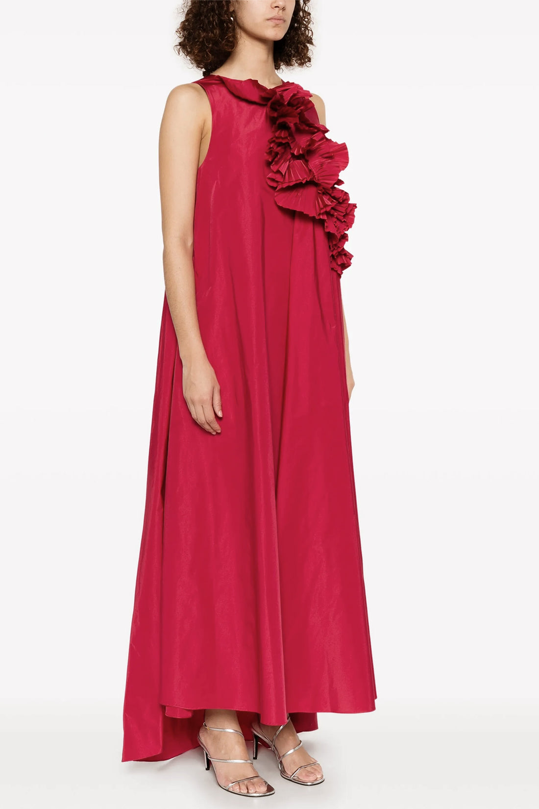 P.A.R.O.S.H. M long pimpy dress in cady fabric