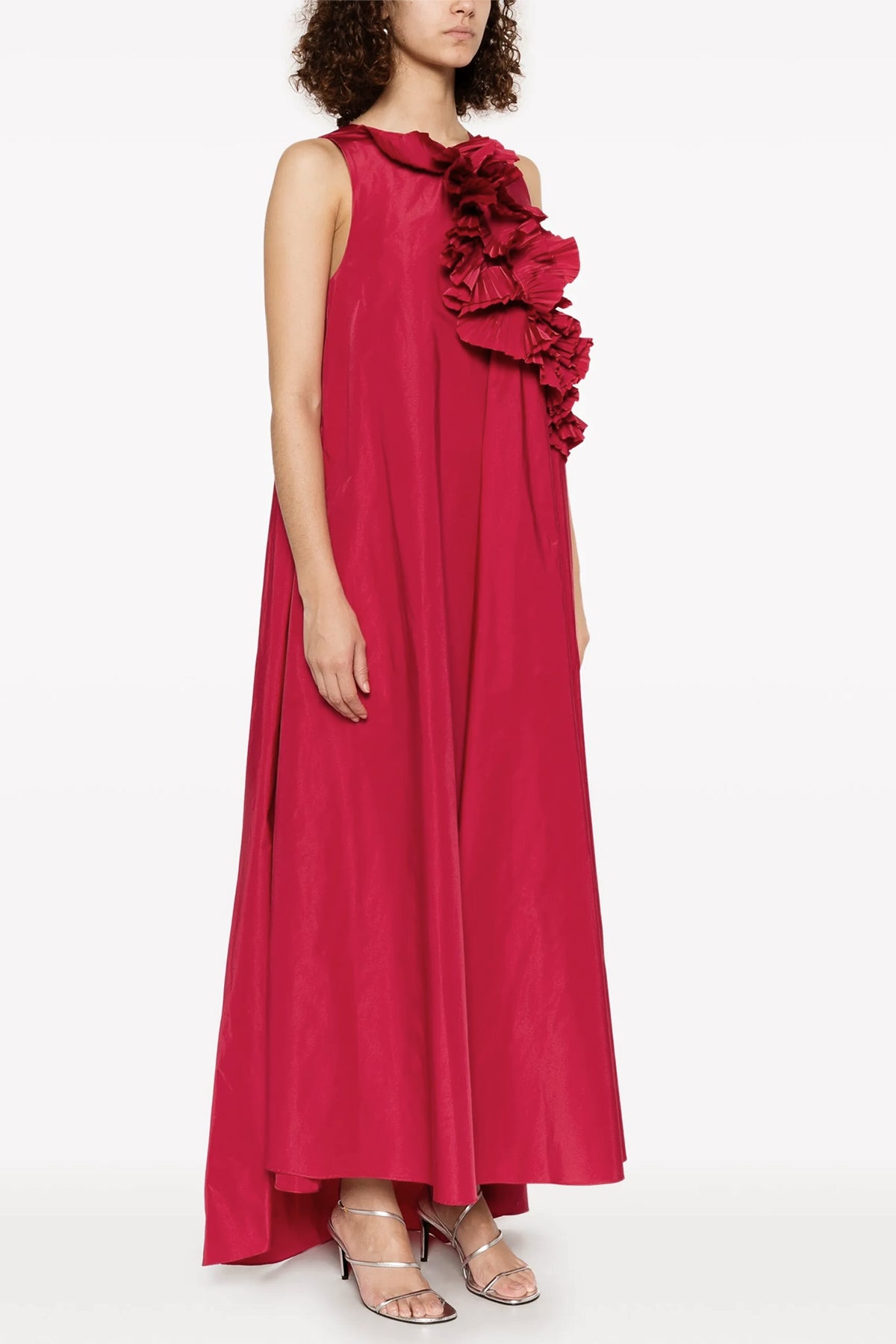 long pimpy dress in cady fabric