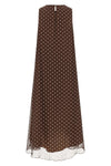 long pallina dress in semi-transparent pleated soleil fabric