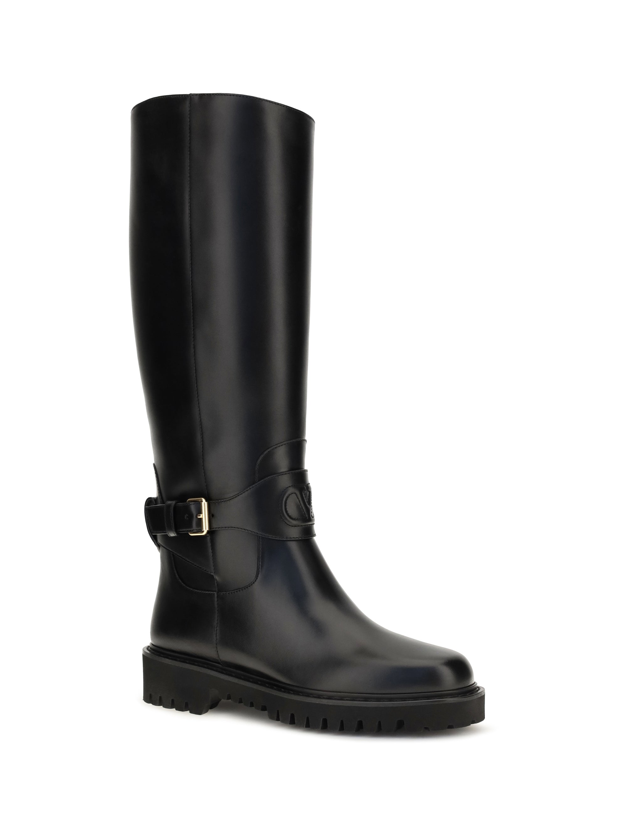 vlogo signature calfskin high boots