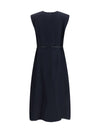 v-neck belted dress