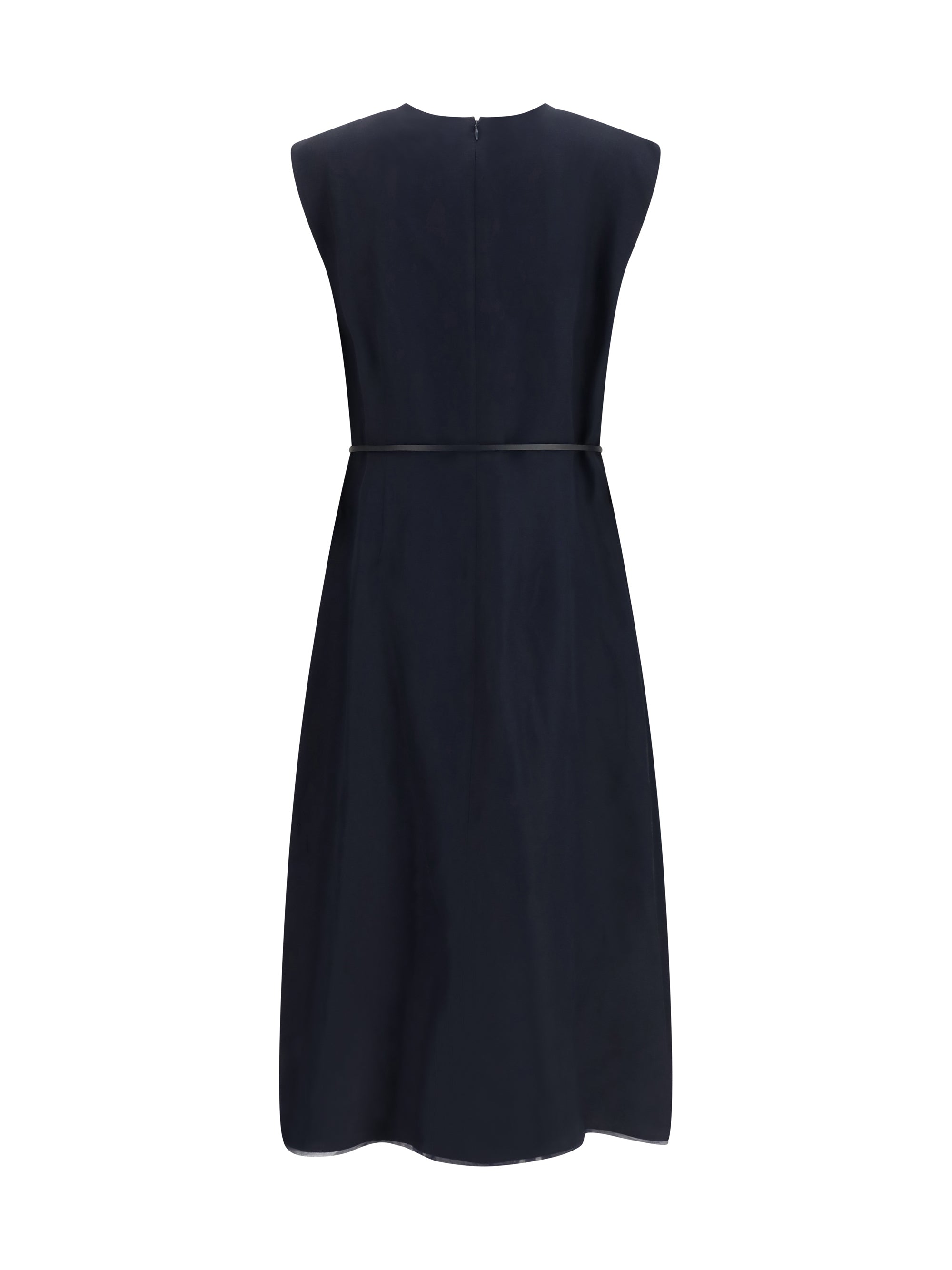 v-neck belted dress