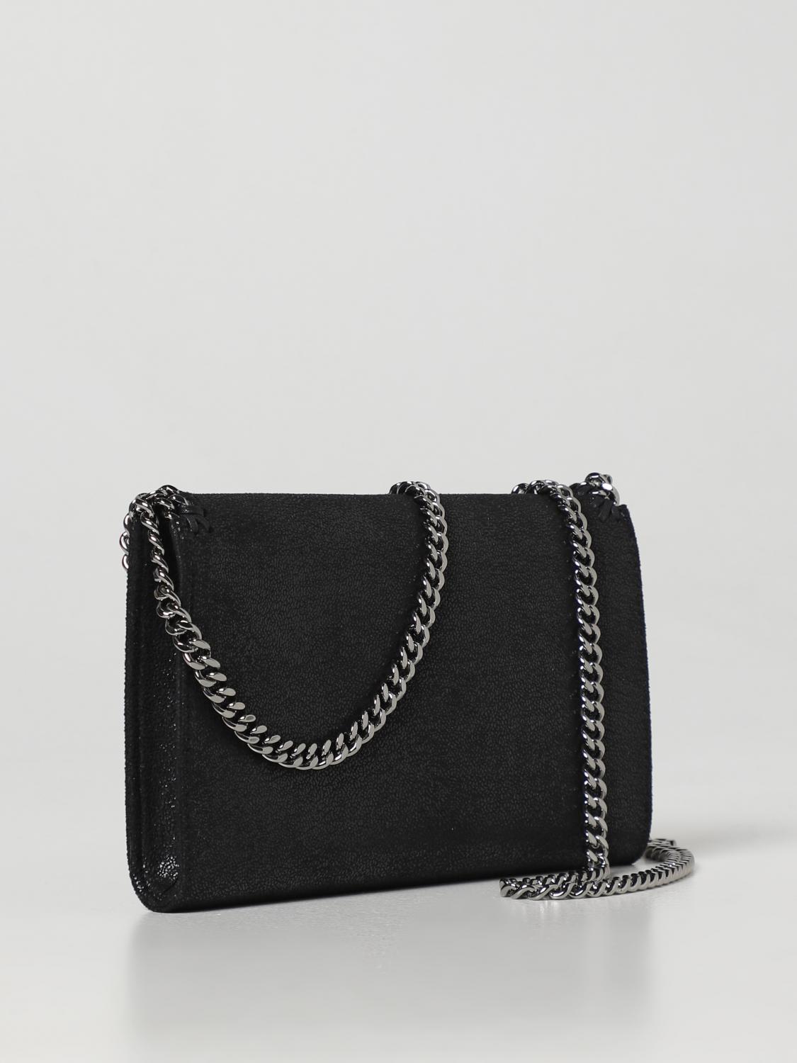 falabella mini crackled synthetic suede bag