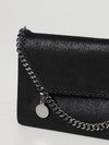 falabella mini crackled synthetic suede bag