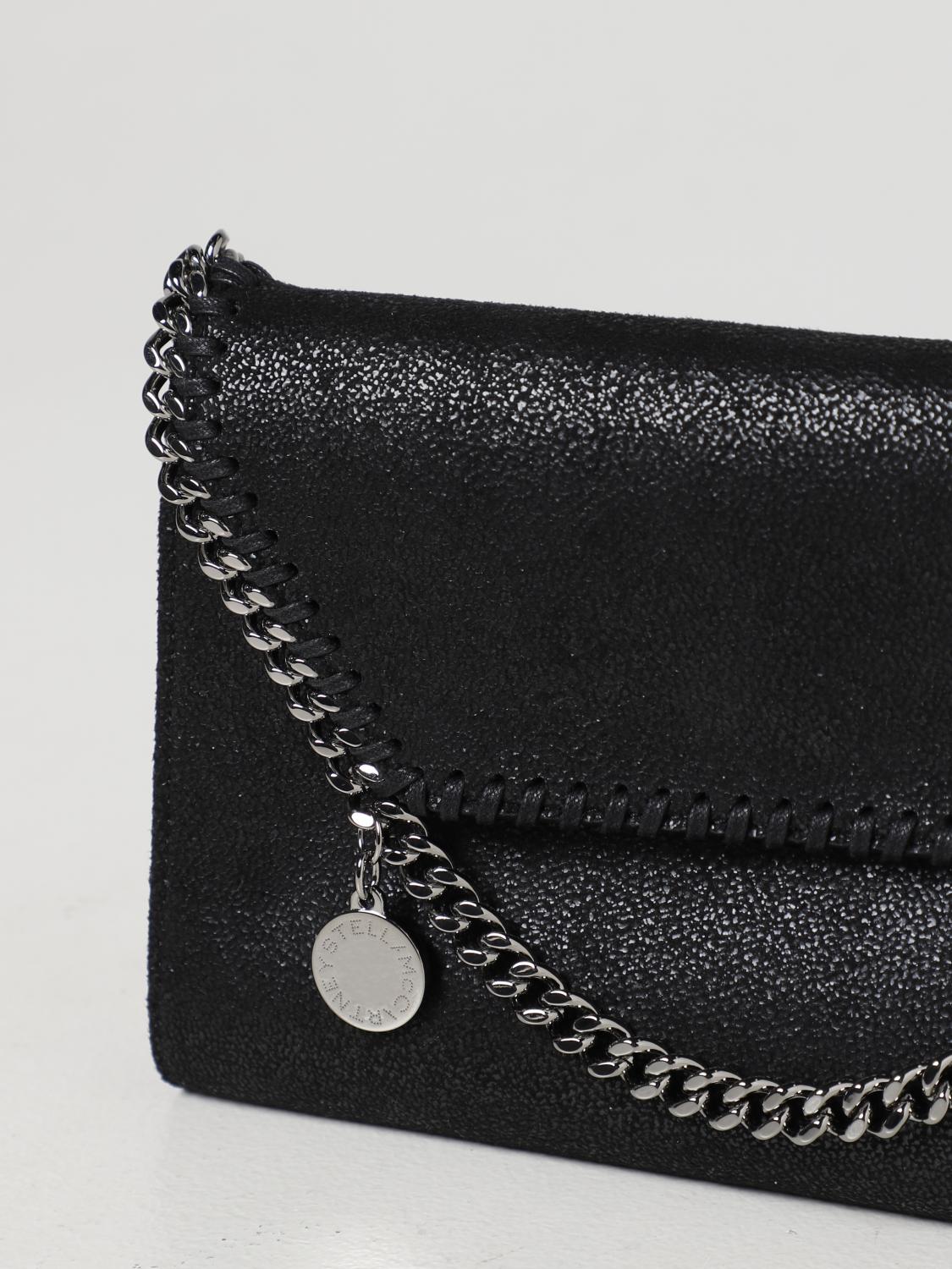 falabella mini crackled synthetic suede bag