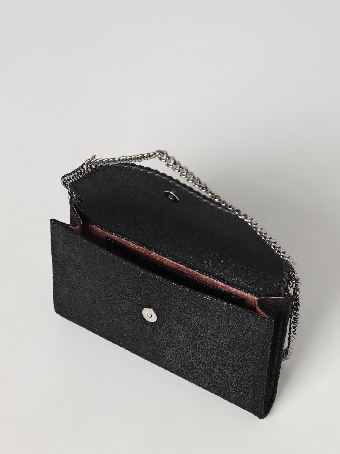 falabella mini crackled synthetic suede bag