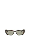 tortoiseshell sunglasses with side logo