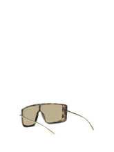 ALEXANDER MCQUEEN OS havana t-bar visor sunglasses