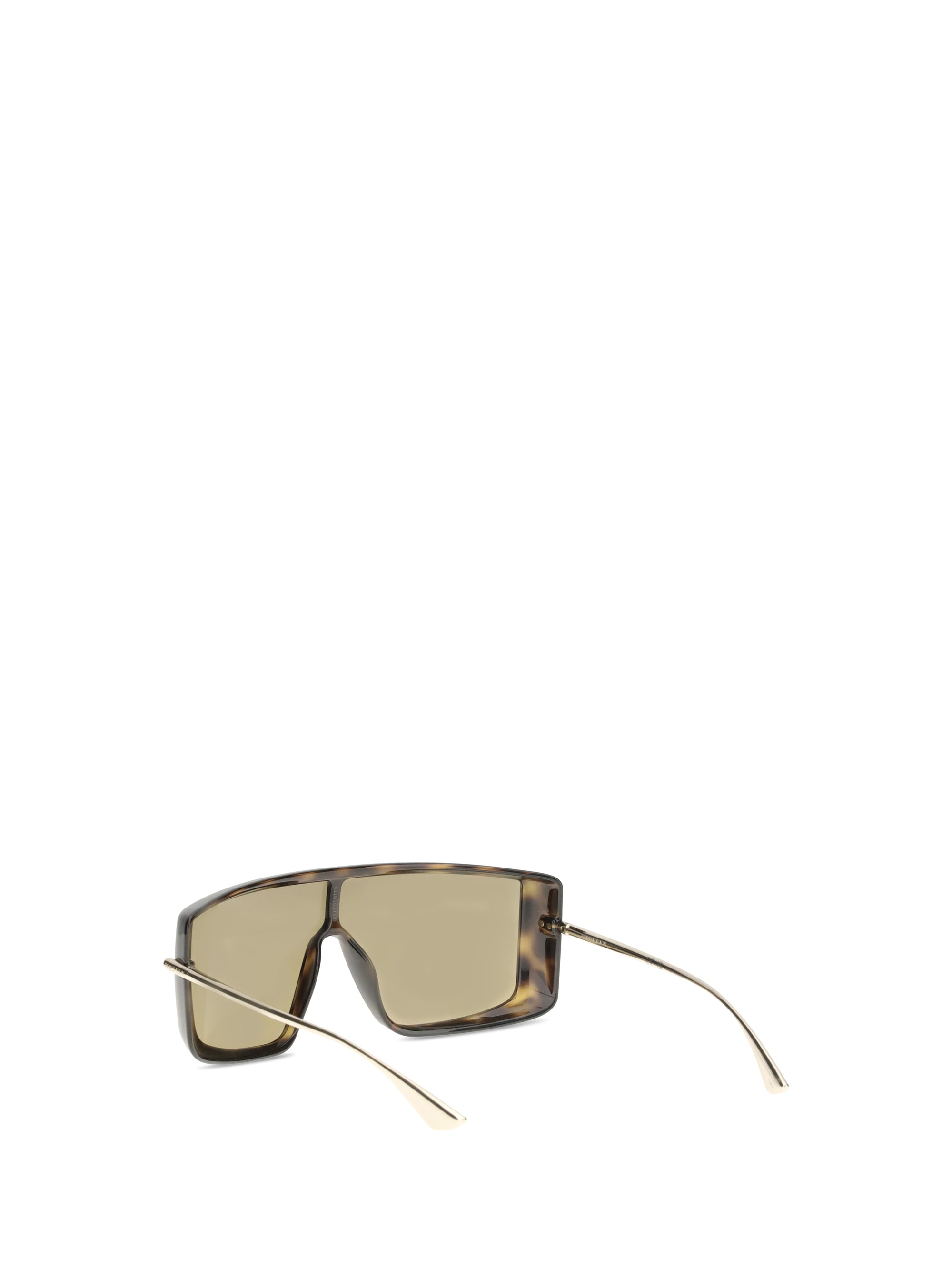 ALEXANDER MCQUEEN OS havana t-bar visor sunglasses