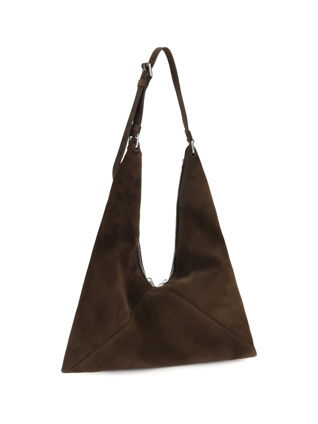 MOSCHINO OS suede hobo tote bag 