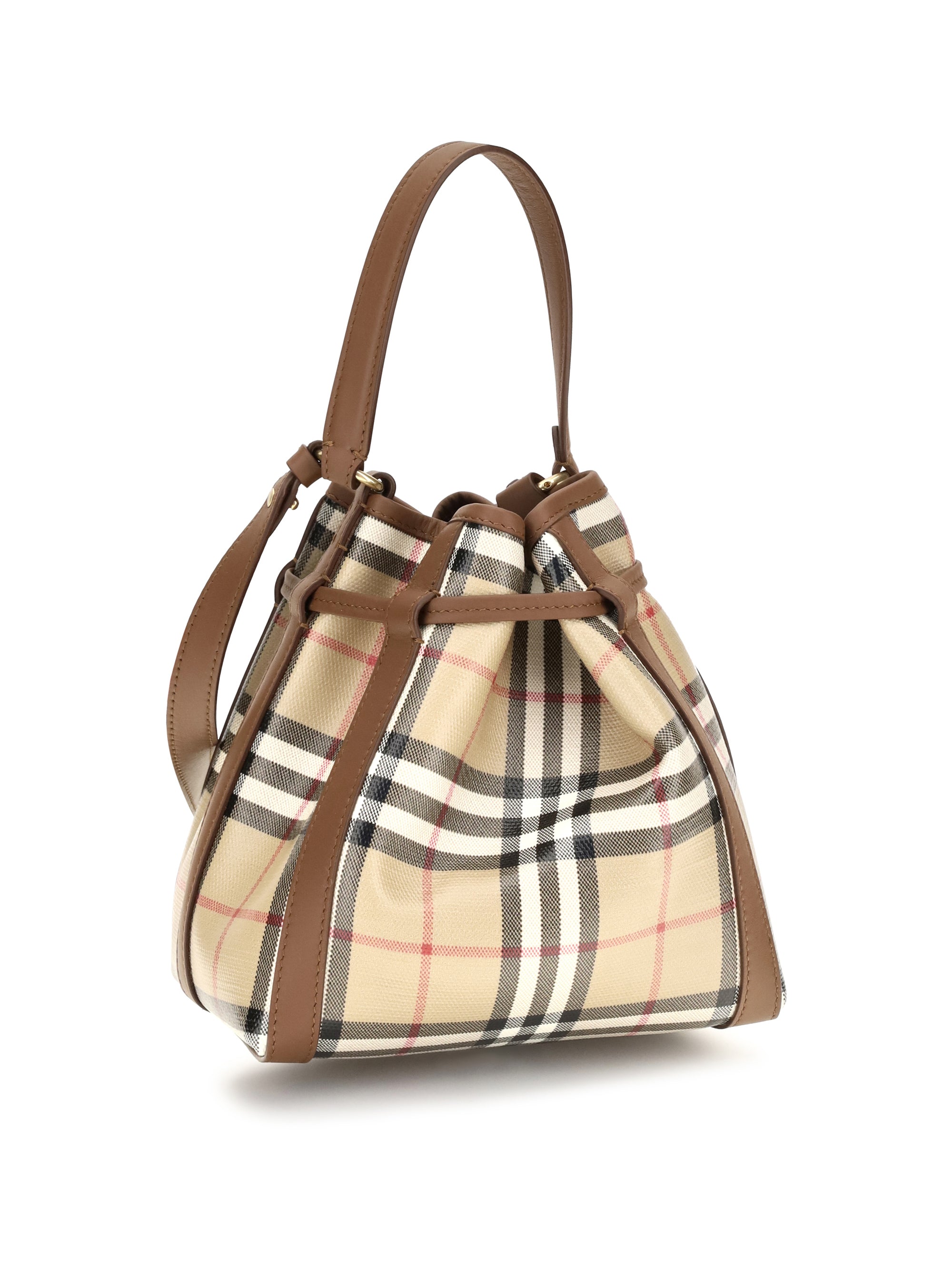 mini check bucket bag