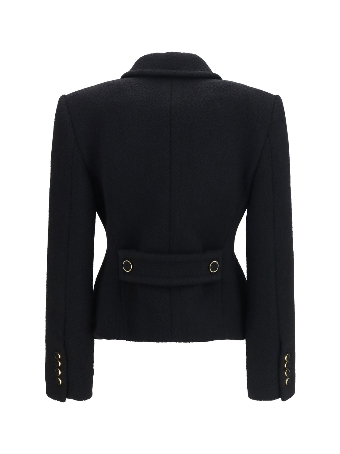 CHLOÉ 38 cropped single-breasted blazer with fabric buttons