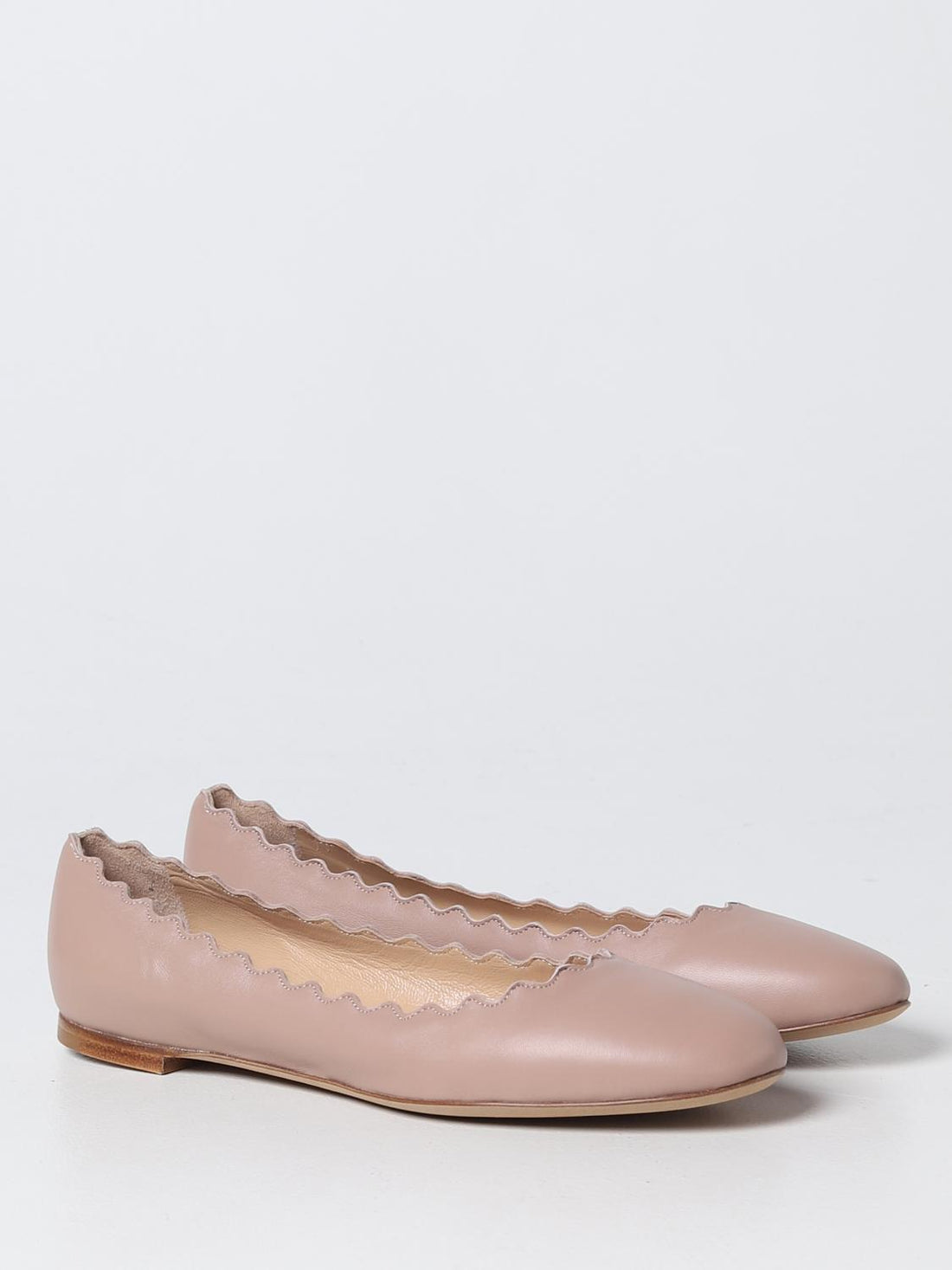 chloé ballet flats in leather