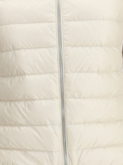 MONCLER S padded jacket with wool sleeves