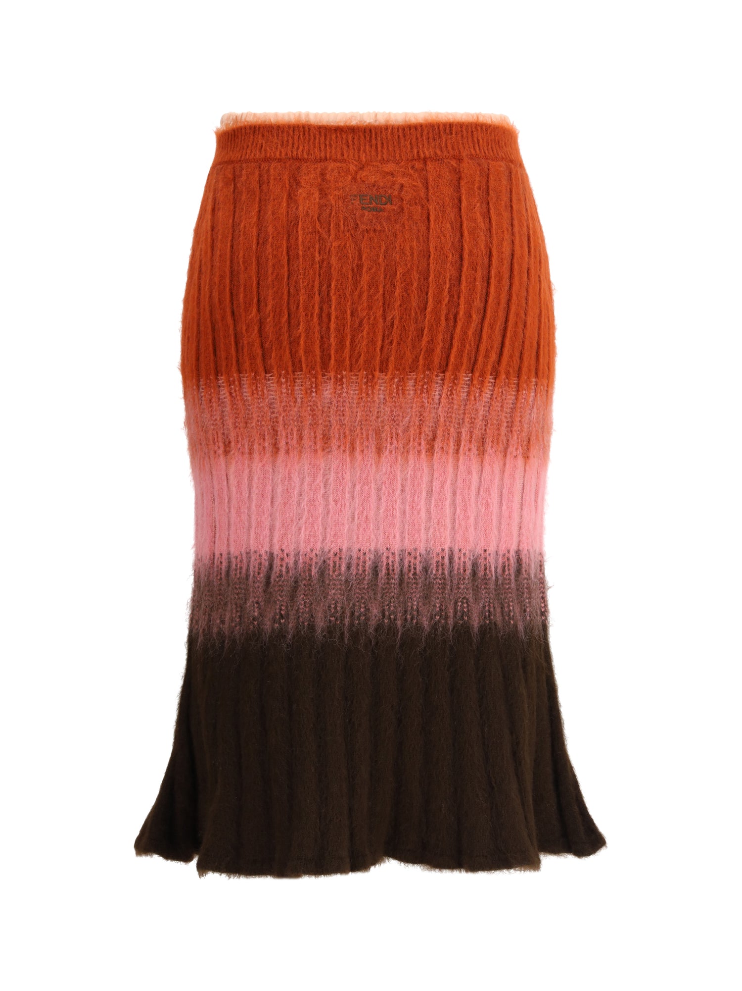 FENDI 40 mohair and wool midi skirt 