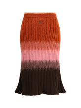 FENDI 40 mohair and wool midi skirt 