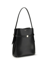 TOTEME OS belted leather bucket bag