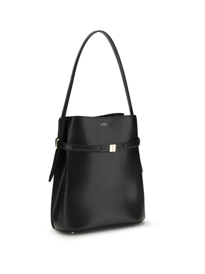 TOTEME OS belted leather bucket bag