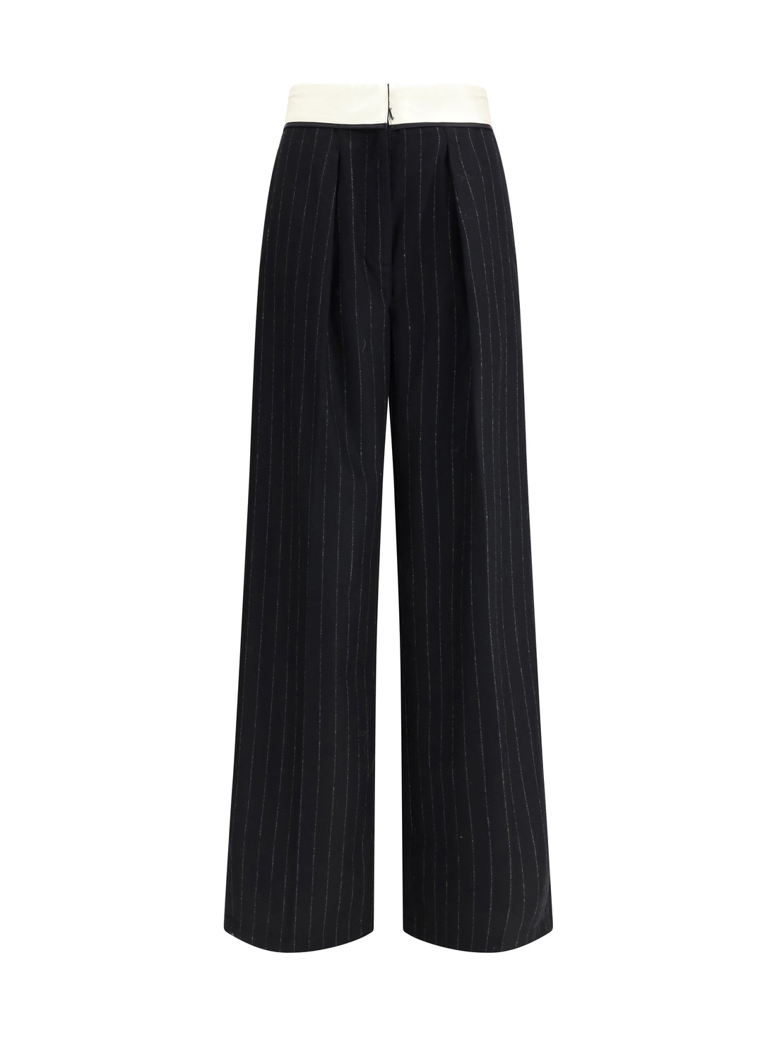 FORTE_FORTE I sartorial high-waisted pinstripe wool-blend trousers