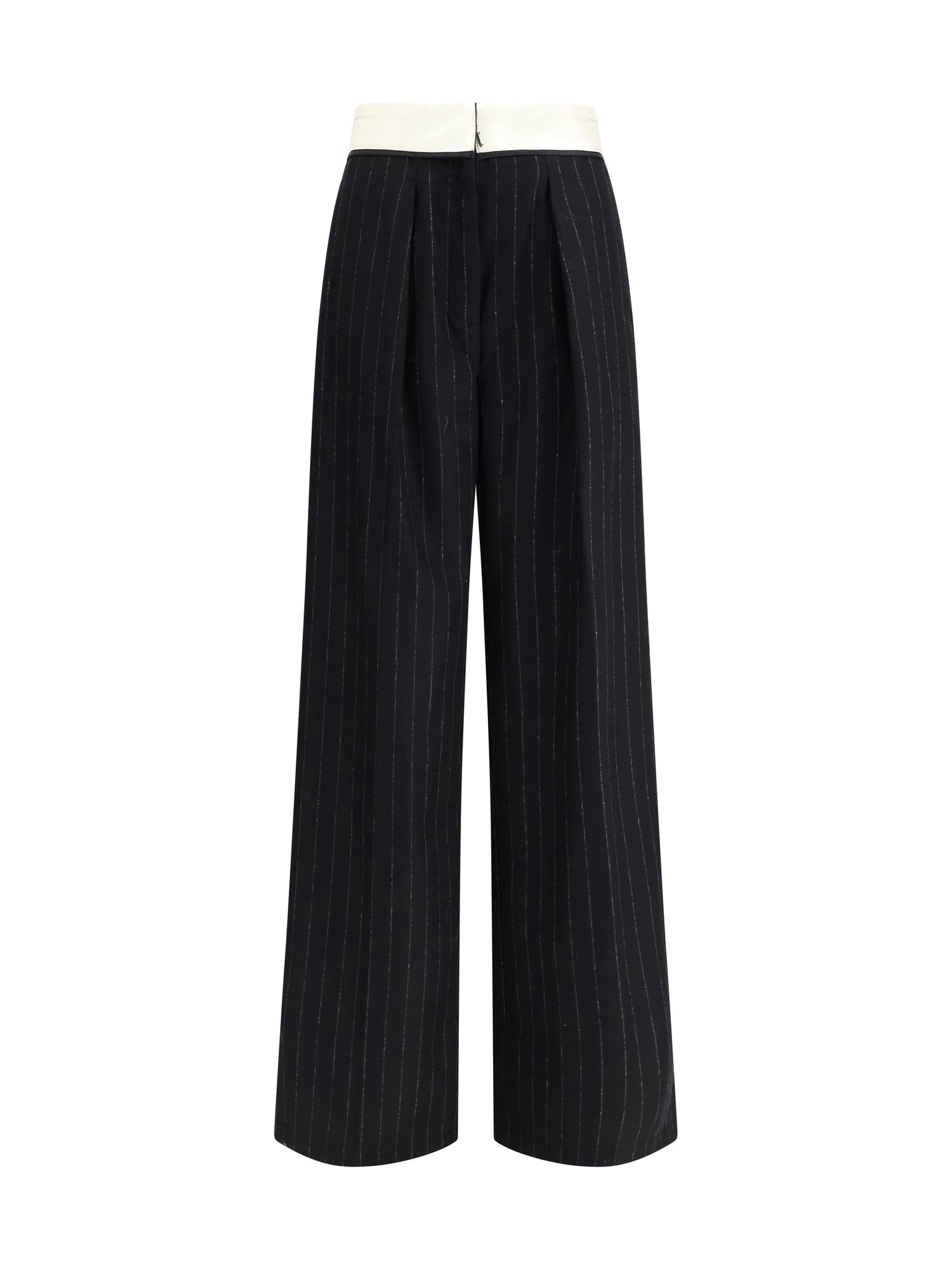 FORTE_FORTE I sartorial high-waisted pinstripe wool-blend trousers