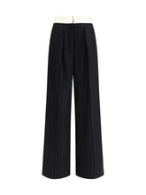 FORTE_FORTE I sartorial high-waisted pinstripe wool-blend trousers
