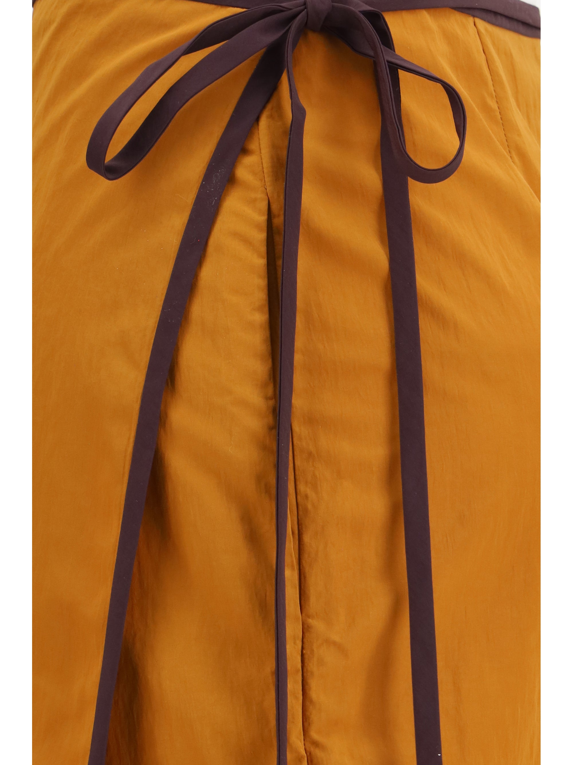 tie-detail colour-block skirt