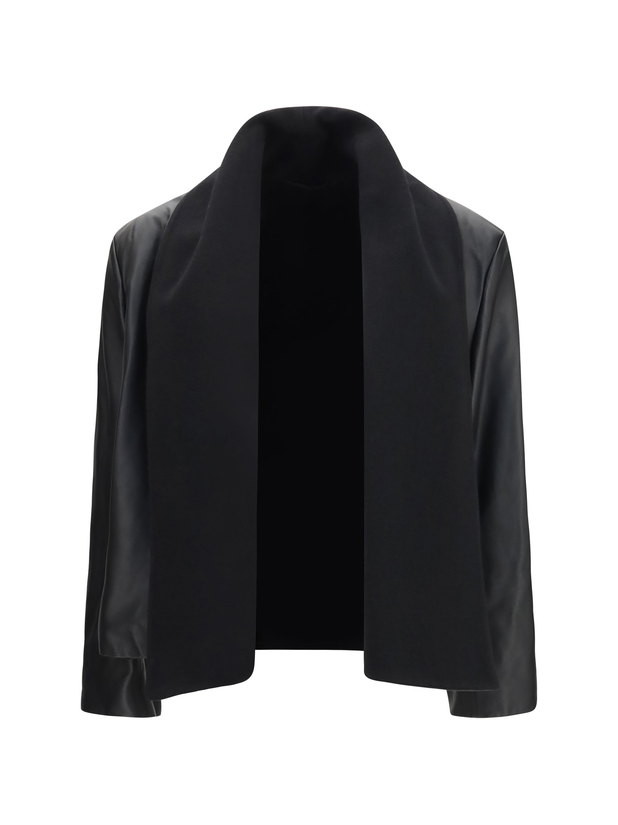 scarf leather jacket