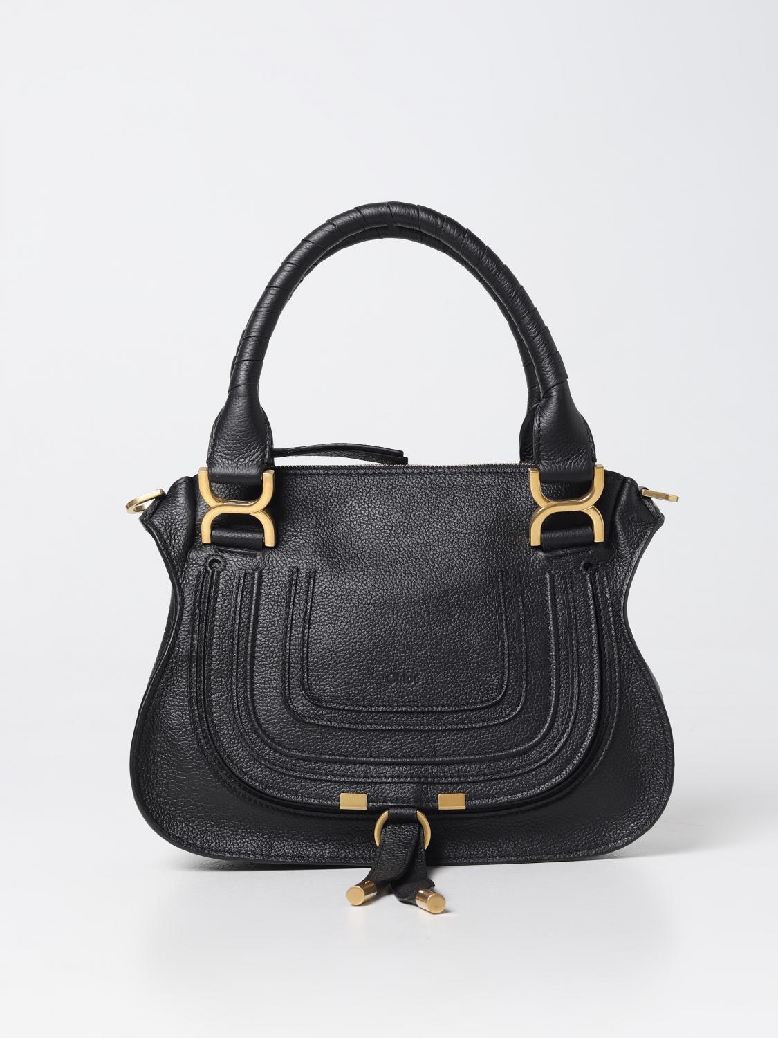 chloé marcie grained leather bag
