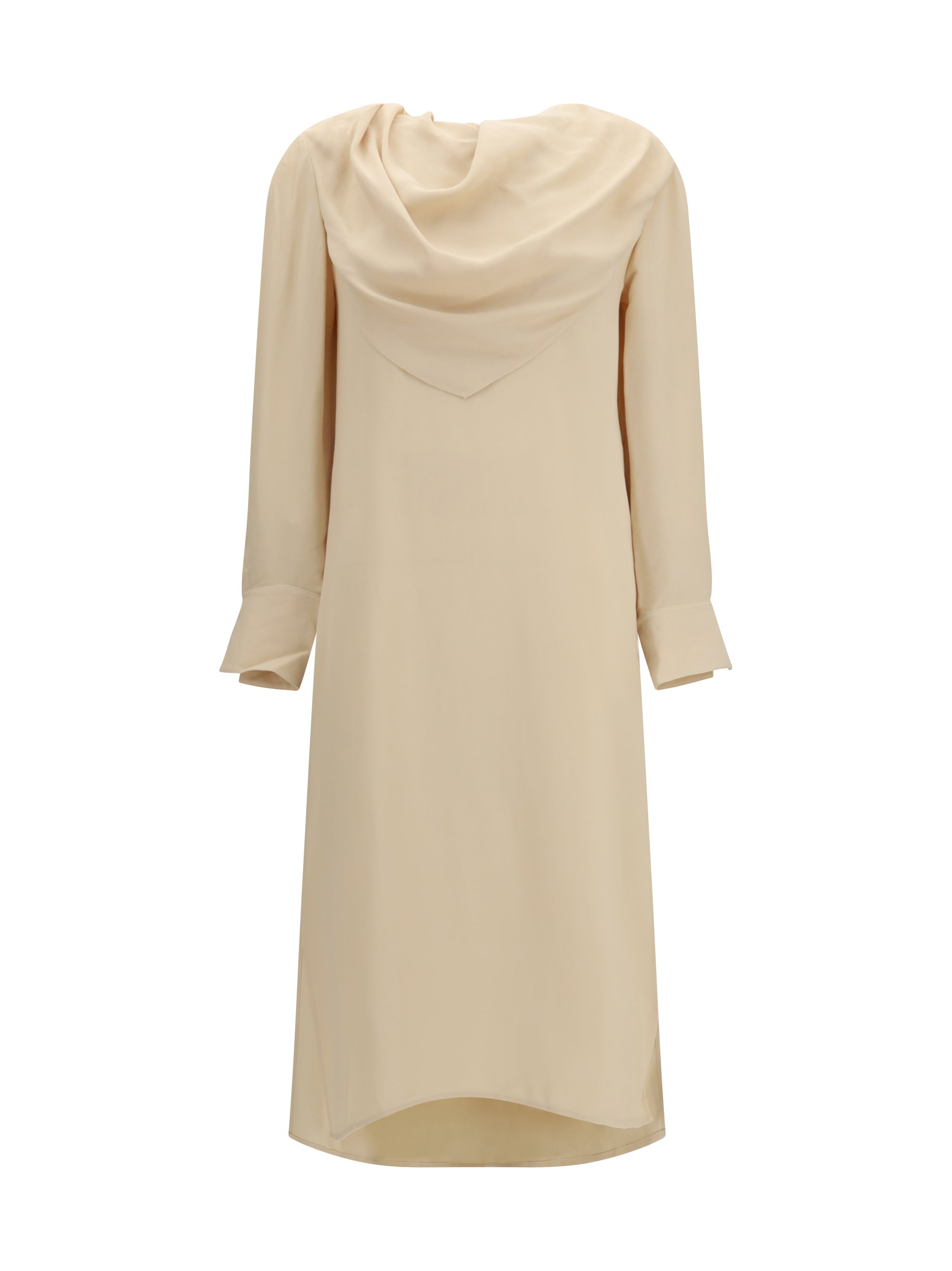 draped backless midi dress