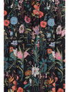 flora printed silk midi skirt