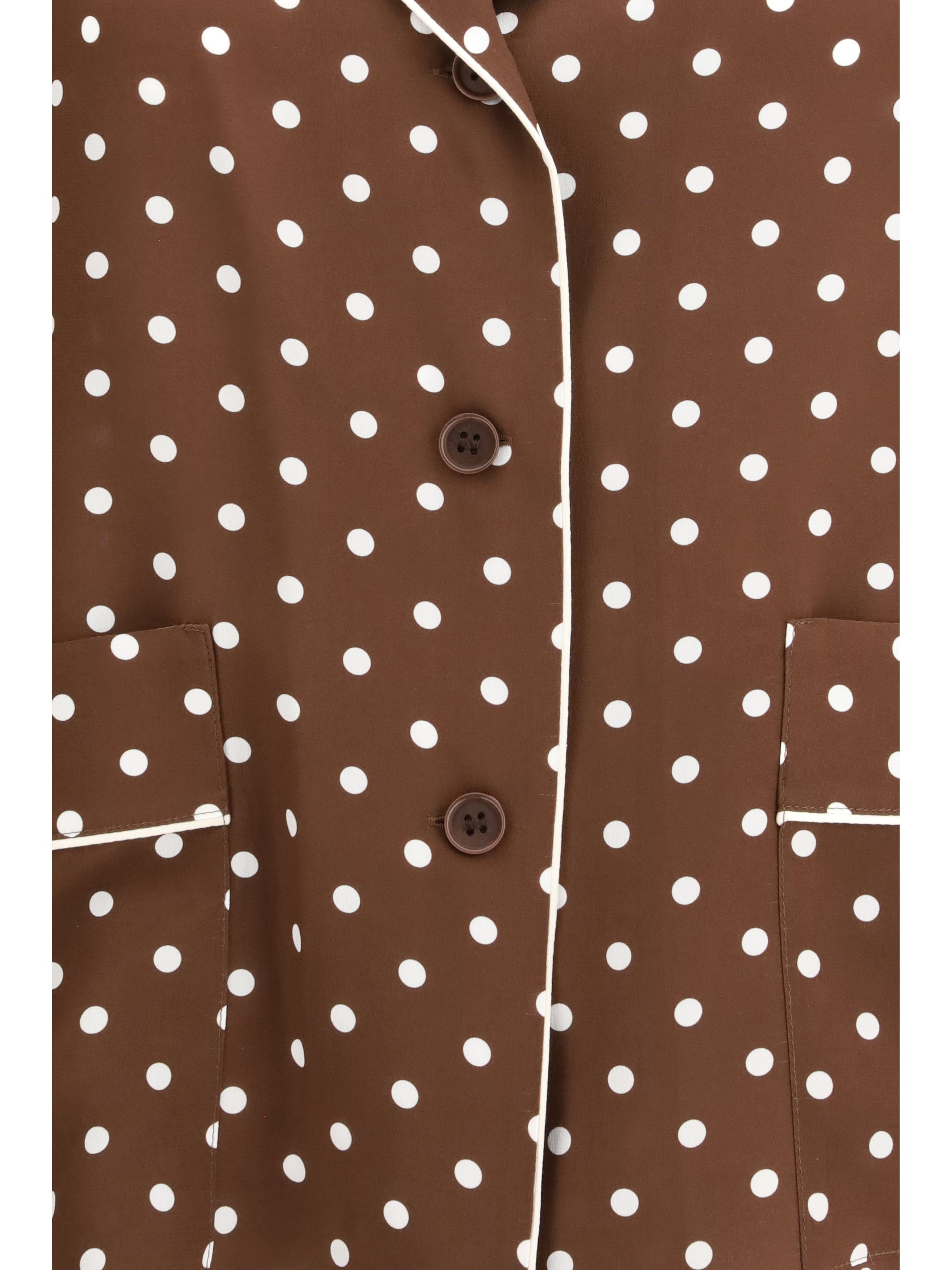 P.A.R.O.S.H. L polka-dot silk shirt