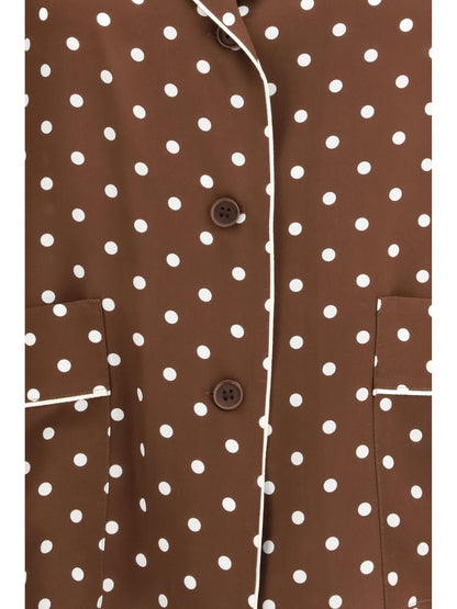 P.A.R.O.S.H. L polka-dot silk shirt