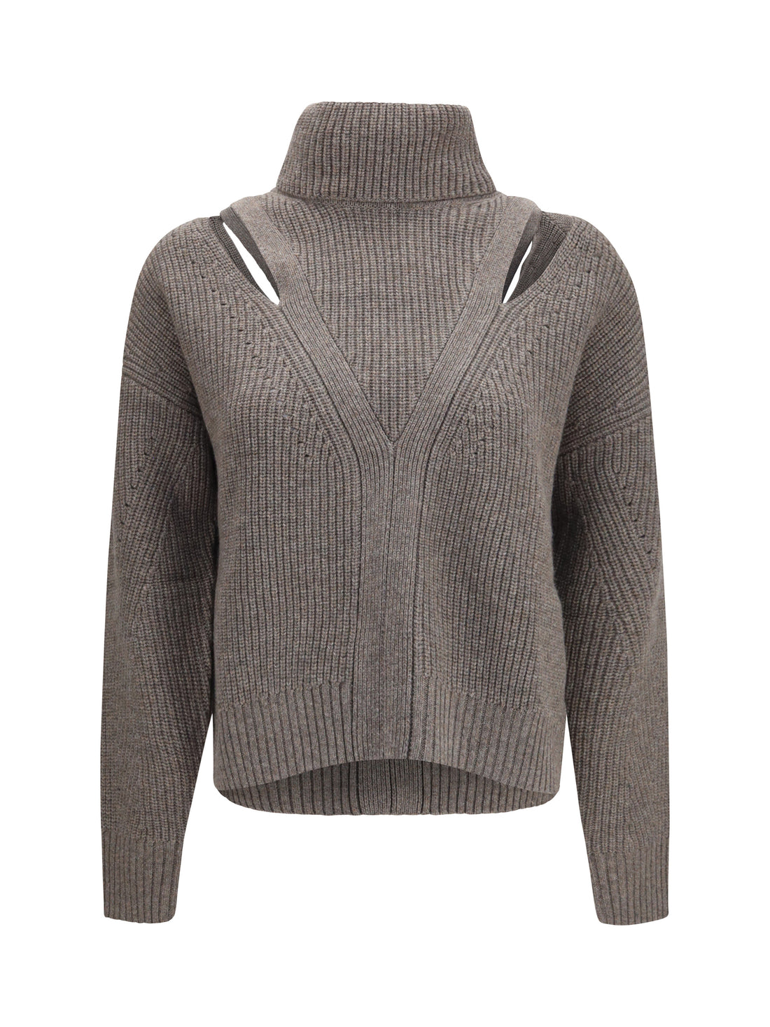 P.A.R.O.S.H. M high-neck sweater with perforated shoulders