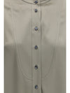 silk shirt with monili details