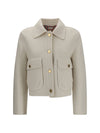 wool and cashmere bell-sleeve jacket
