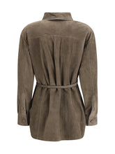 FENDI 42 suede leather shirt