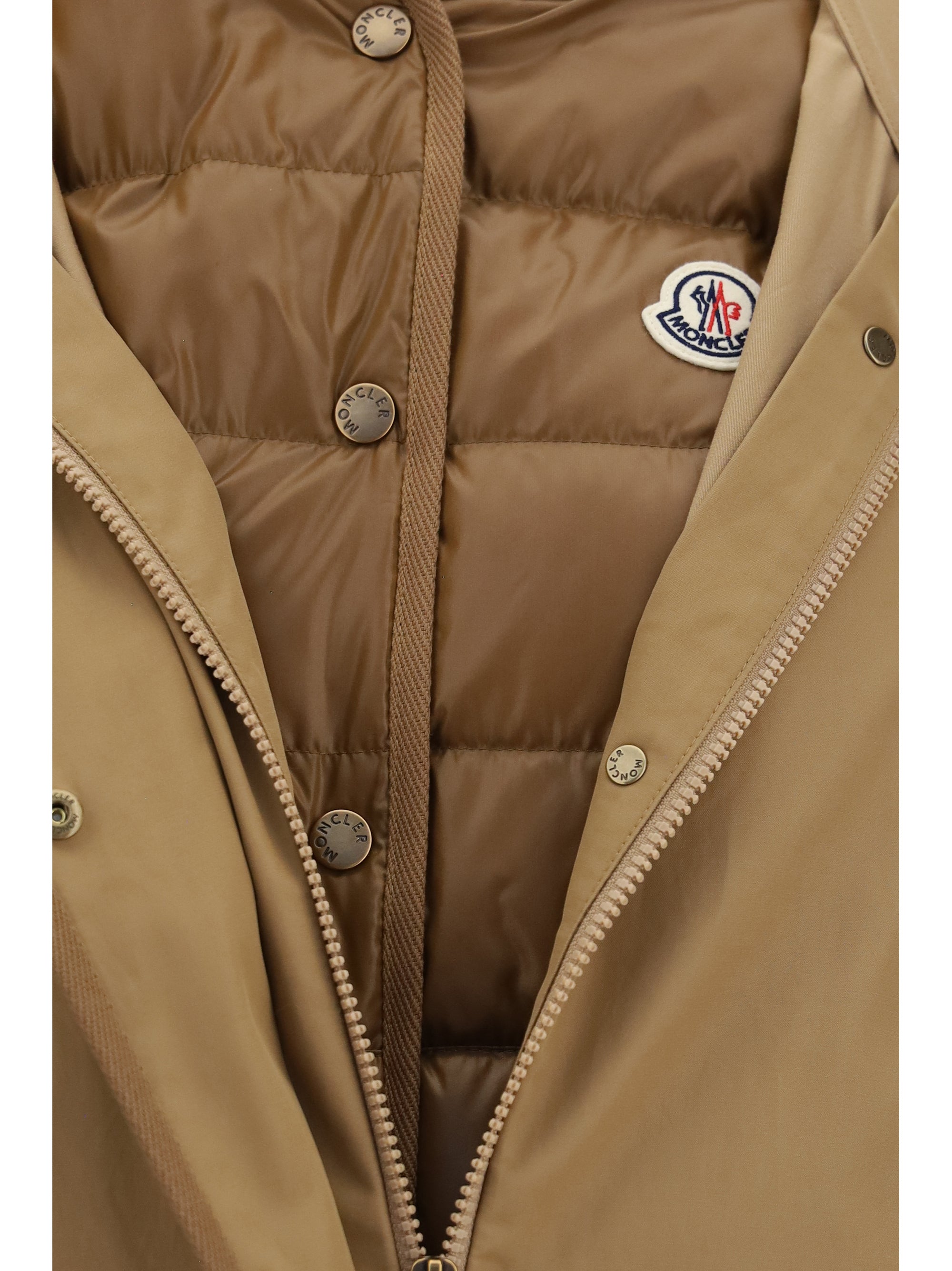 hooded jacket with logo patch