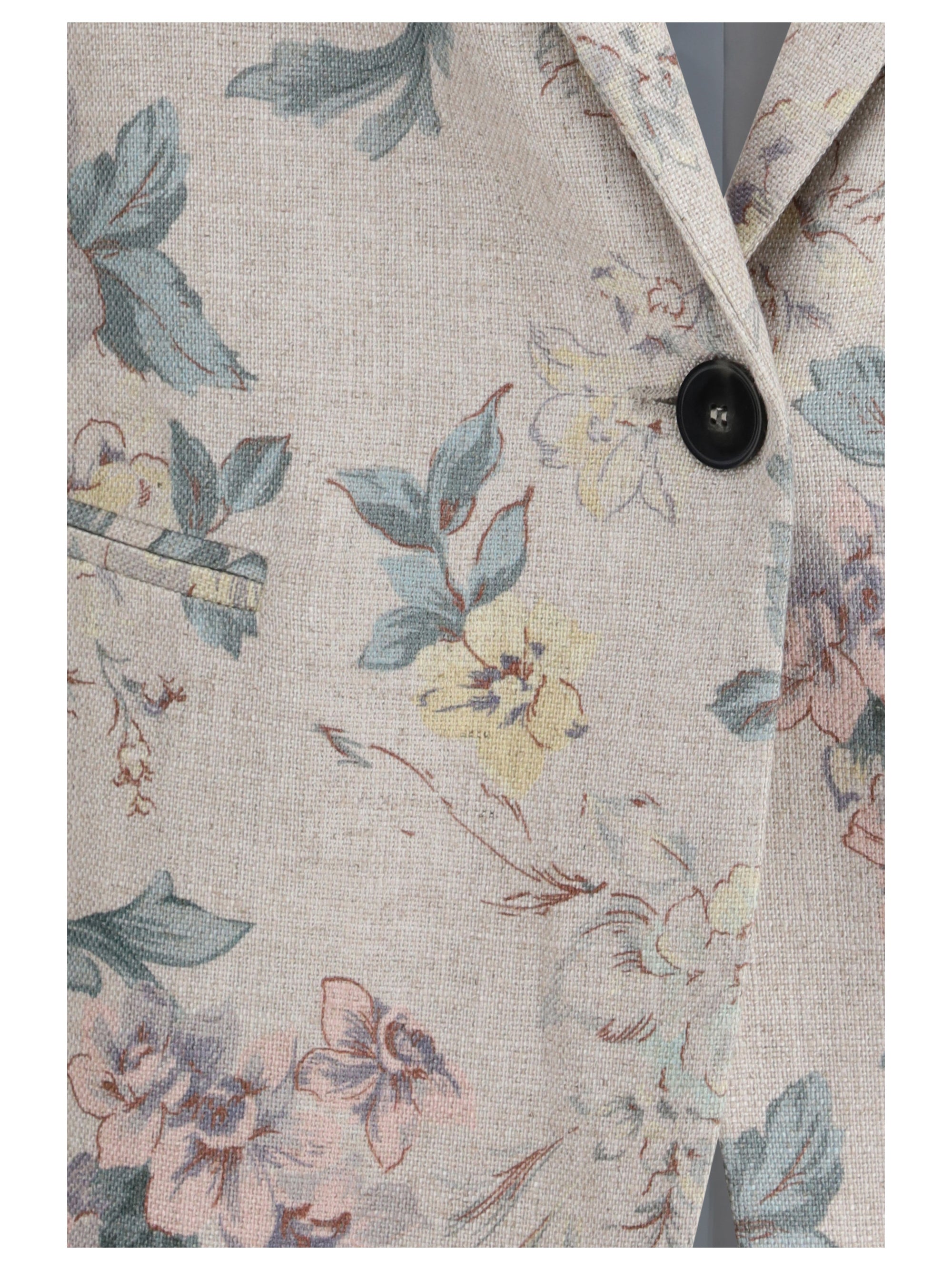 peonia my love motif hopsack linen-blend jacket
