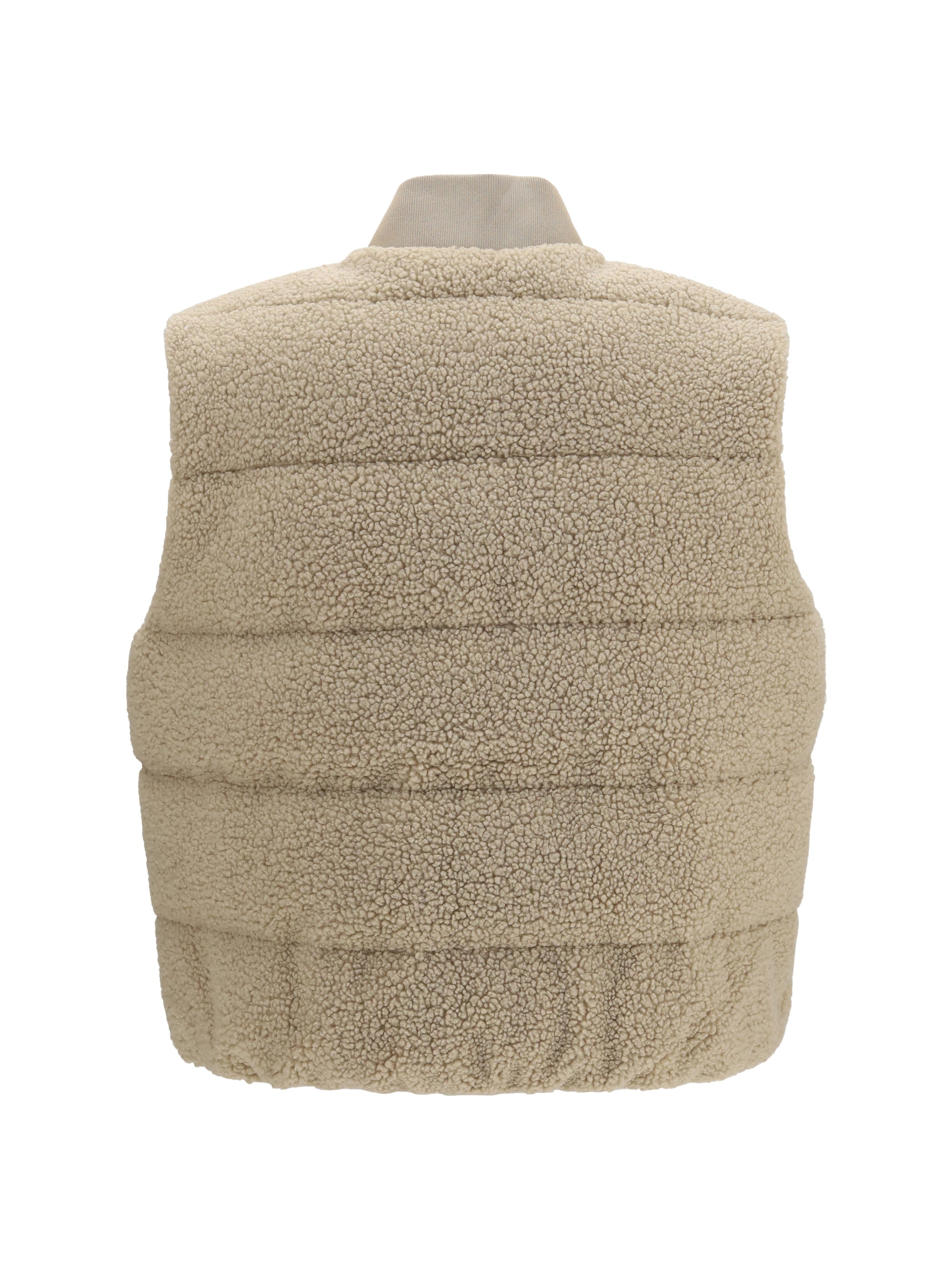 simaw padded bouclé vest