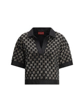GUCCI 42 wool lamé tweed top