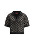 GUCCI 42 wool lamé tweed top