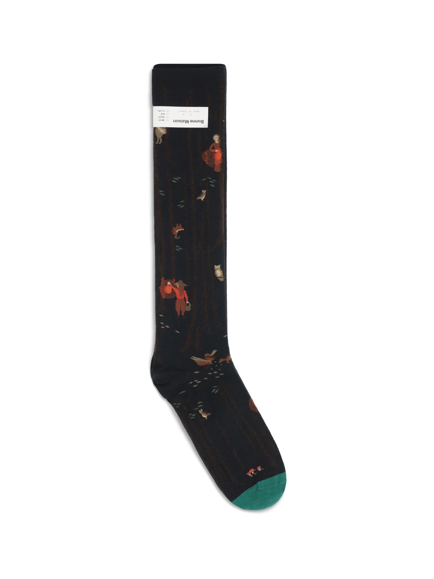 BONNE MAISON 36-38 nature-inspired pattern socks