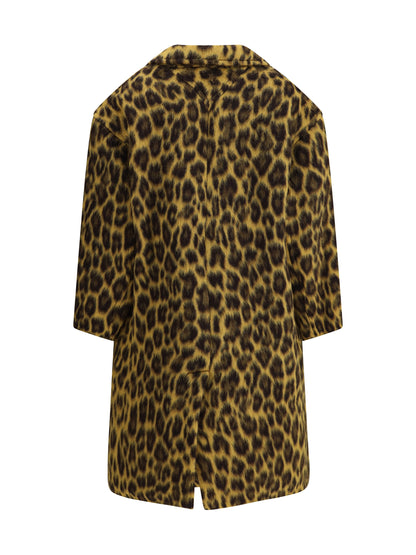 BOTTEGA VENETA 40 leopard print coat
